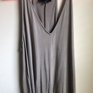 Anthropologie Gray Asymmetrical Backless Tank Top